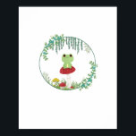 Cottagecore Aesthetic Kawaii Frog Goblincore Cute  Poster<br><div class="desc">Cottagecore Aesthetic Kawaii Frog Goblincore Cute Mushroom: A kawaii frog and mushroom design blending Japanese cuteness with goblincore charm. Sweet,  bright,  and joyful.</div>