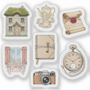 Cottagecore Aesthetic Sticker Lakan Klistermärken