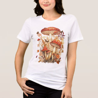 Cottagecore Amanita Mushroom Design 🍄🌿 T Shirt