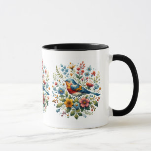 Cottagecore Birds and Flowers Mugg