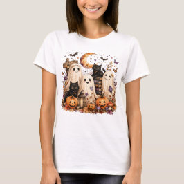 Cottagecore Blommiga Spöken Halloween T Shirt