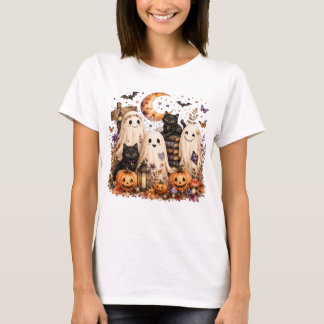 Cottagecore Blommiga Spöken Halloween T Shirt