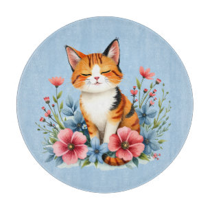 Cottagecore Blommigt Cat Serene-Kattdjuret Botanis