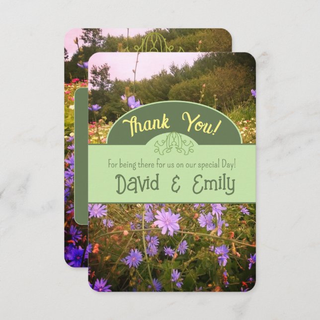 Cottagecore Blomsteräng Tack (Fram/baksida)