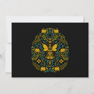 Cottagecore Boho Flowers Scandinavian Folk Art Inbjudningar