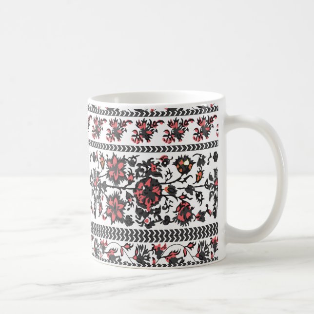 Cottagecore Botanisk Blommönster Kaffemugg (Höger)