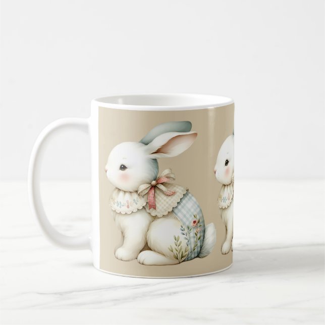 Cottagecore Bunny Charm Kaffemugg (Vänster)