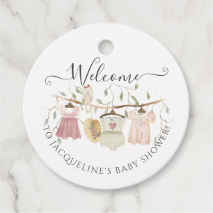 Cottagecore Clothes Rosa Dress Baby Shower Gåvor Etiketter