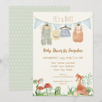 Cottagecore Clothesline Fox Svamp Baby Shower