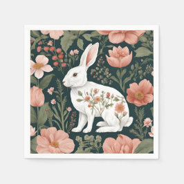 Cottagecore Cute Rabbit Pappersservett