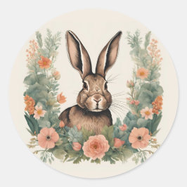 Cottagecore Cute Rabbit Runt Klistermärke
