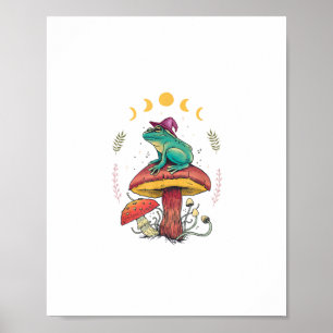 Cottagecore Estetik Goblincore Groda Trollkarl På Poster
