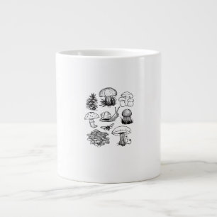 Cottagecore Estetik Goblincore Svamp Snigel Jumbo Mugg