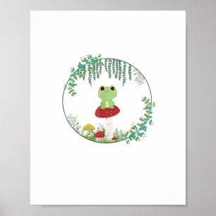 Cottagecore Estetik Kawaii Groda Goblincore Söt Poster