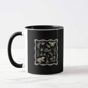 Cottagecore Estetisk Groda Och Svamp Goblincore Mugg