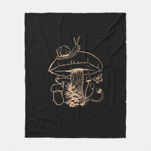 Cottagecore Estetisk Svamp Snigel Goblincore Min Fleecefilt