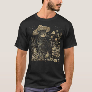 Cottagecore Fairycore Vintage Estetik Söt Katt M T Shirt