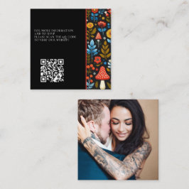 Cottagecore Forest Photo QR-kod Tilläggskort