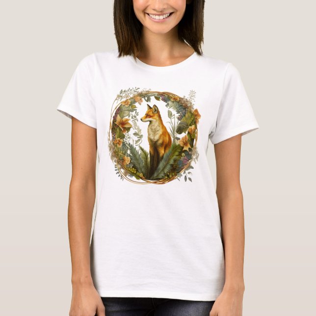Cottagecore Fox-Vintage T Shirt (Framsida)