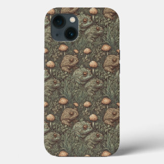Cottagecore Frog och Mushroom iPhone/iPad-fall