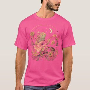 Cottagecore Frog spelar sin akustiska gitarr T Shirt