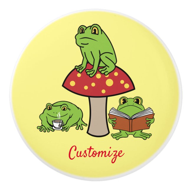 Cottagecore Frogs Thunder_Cove  Knopp (Framsidan)