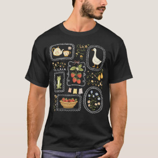 Cottagecore-Gås-Trädgårdsskötsel Sommar Vår Frukte T Shirt