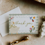 Cottagecore Goose Gingham Thank You Tack Kort<br><div class="desc">Host a charming storybook-inspired celebration with this vintage-style sage green gingham thank you card. This design is the perfect finishing touch for a "Mother Goose" first birthday, a whimsical woodland baby shower, or a cottagecore-themed garden tea party. It provides a curated, hand-painted aesthetic for hosts looking to capture a nostalgic...</div>