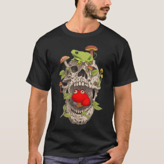 Cottagecore Groda Skalle Svamp Samlare Estetik T Shirt
