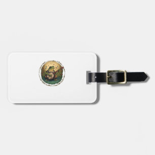 Cottagecore Groda som spelar banjo Goblincore Este Bagagebricka