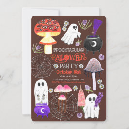 Cottagecore Halloween Ghouls Mörk Inbjudningar