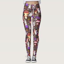 Cottagecore Halloween Ghouls Mörk Leggings