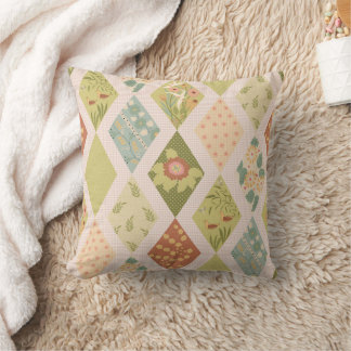 Cottagecore Harlequin-lappteknik Quilt-mönster Kudde