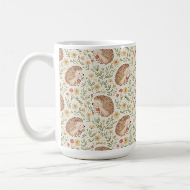 Cottagecore Hedgehog Kaffemugg (Vänster)