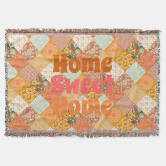 Cottagecore Höst Floral Lappteknik Quilt Mönster Filt