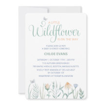 Cottagecore Höst Vildblomma Akvarell Baby Shower