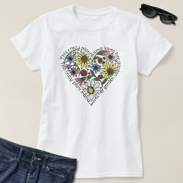 Cottagecore Inspired Blommigt Heart Plant Mamma ci T Shirt