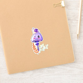 Cottagecore kawaii svamp och snigel klistermärken