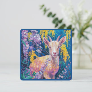 Cottagecore Lucky Stenbocken Kort Zodiakens Födel