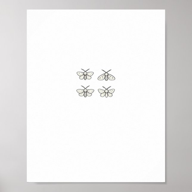 Cottagecore Moths Classic Poster (Framsidan)
