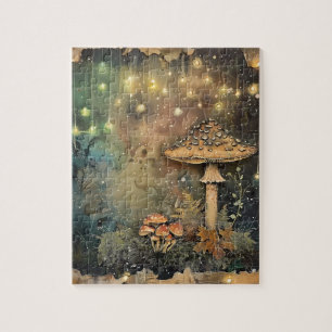 Cottagecore Mushroom Fairy Ljus Pussel