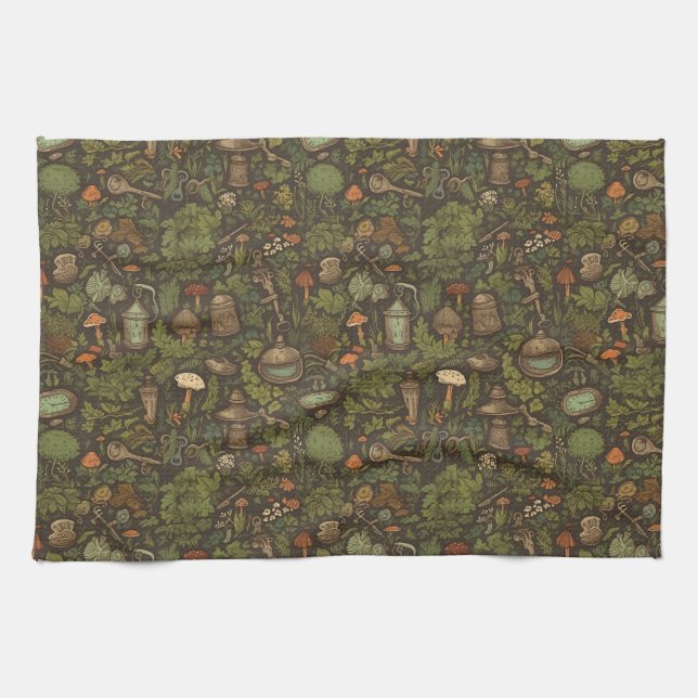 Cottagecore Mushroom Kitchen Towels Kökshandduk (Horisontell)