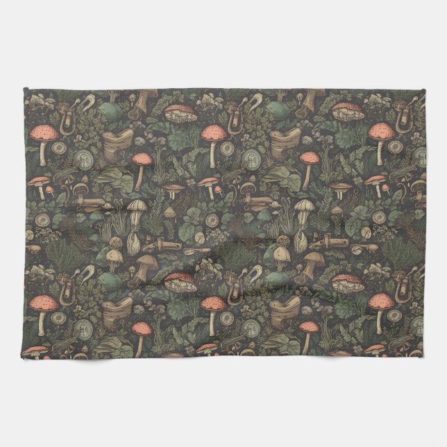 Cottagecore Mushroom Kitchen Towels Kökshandduk (Horisontell)