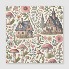 Cottagecore Mushroom och Blommönster