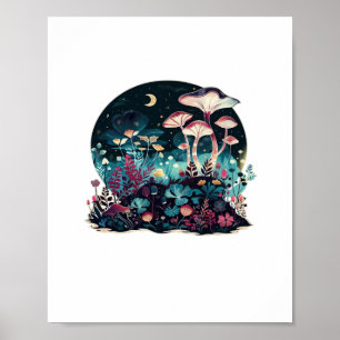 Cottagecore Och Estetisk Goblincore Svamp Mässa Poster