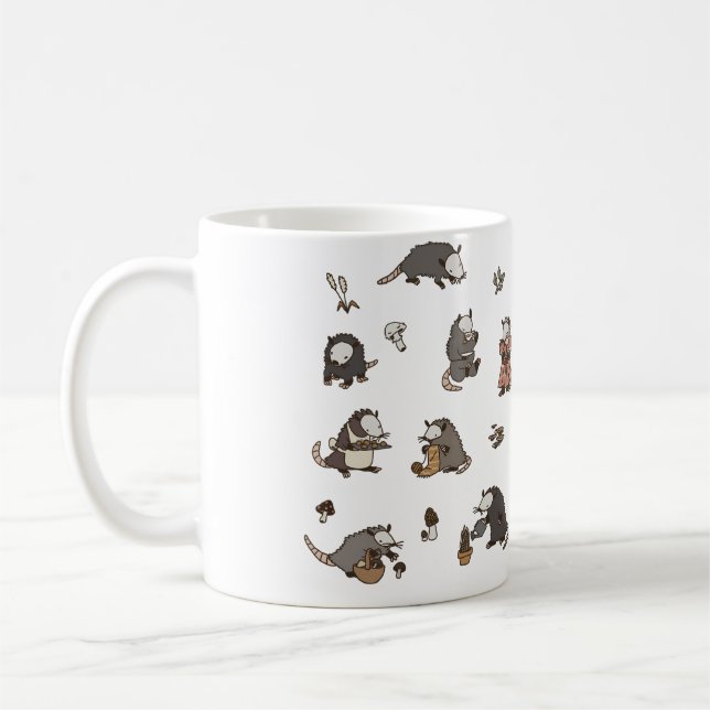 Cottagecore Opossums Kaffemugg (Vänster)