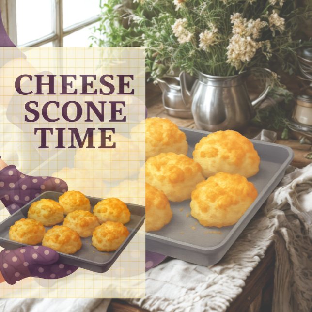 Cottagecore Ost Scone Kökshandduk –  Farmhouse (Gorgeous Gift Idea for Mother's Day - or Grandparent Gift. Cozy Kitchen Tea Towel - Cheese Scones )