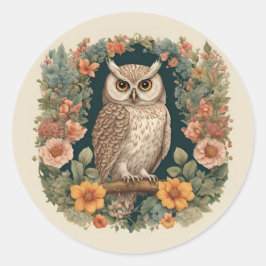 Cottagecore Owl Cute Runt Klistermärke