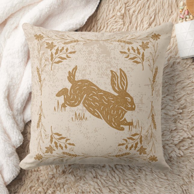 Cottagecore Rabbit Kudde (Filt)