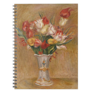 Cottagecore Renoir Blommig Vintage Tulpan Konst Anteckningsbok